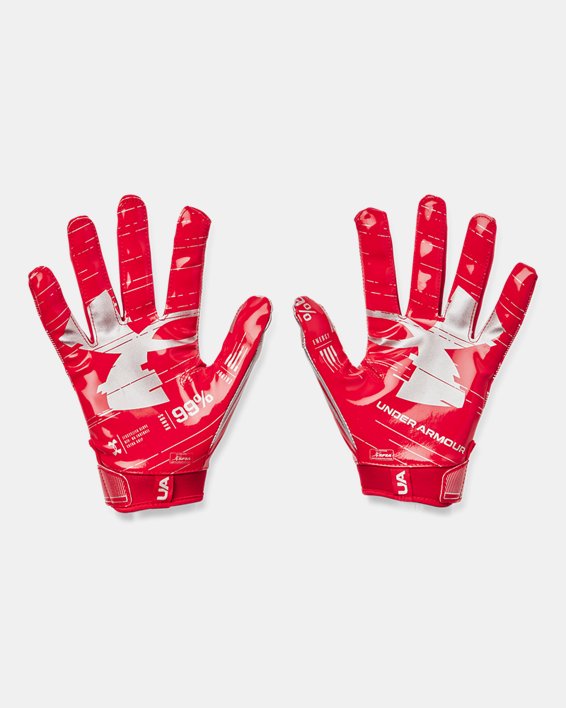 Men's UA F8 Football Gloves, Red, pdpMainDesktop image number 1